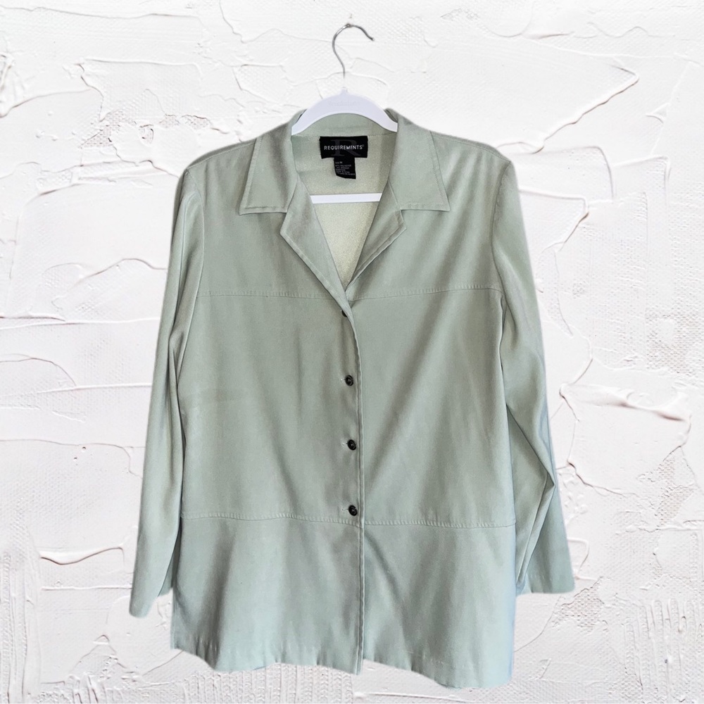 Requirements | Mint Green Lightweight Oversized Shirt Jacket
